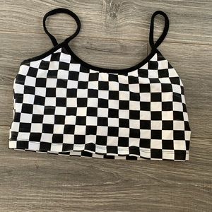 Checkerd crop top